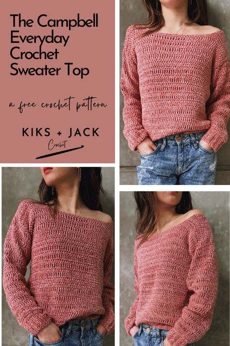 Crochet Sweaters & Cardigans – Free Patterns - Kiks and Jack Crochet Triple Crochet Stitch, Crochet Cardigan Free, Crochet Sweater Free, Fast Crochet, Crochet Jumper, Crochet Sweater Pattern Free, Modern Crochet Patterns, Crochet Sweaters, Crochet Fall