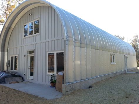 Project Portfolio: Quonset Hut | Miller's Residential Creations Quonset Hut Homes Interior Floor Plans, Quonset Homes, Quonset Hut Homes, Arched Cabin, Hut House, Quonset Hut, Metal Building Home, Building Foundation, Project Portfolio