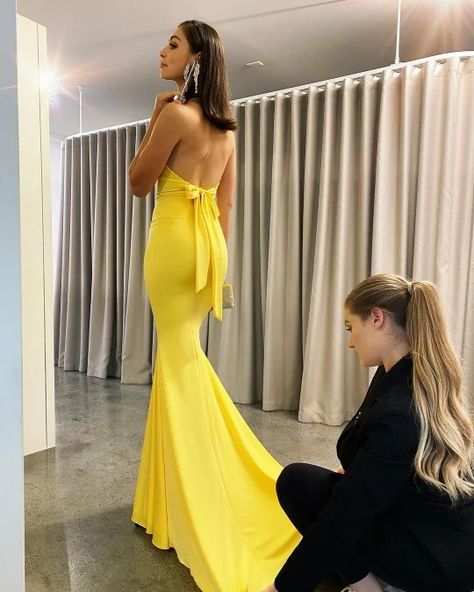 Evening Dresses Neon Yellow Prom Dress, Yellow Prom Dress, Yellow Mermaid, Yellow Prom, Backless Evening Dress, Prom Dresses Yellow, Dresses 2024, Evening Dresses Long, Neon Yellow