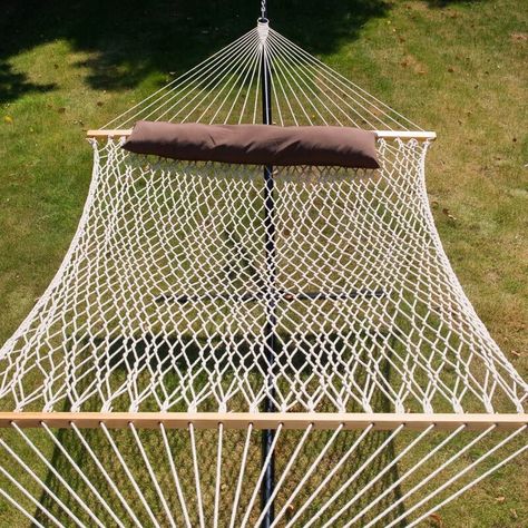 Arlmont & Co. Shumaker Double Spreader Bar Hammock & Reviews | Wayfair Patio Hammock, Rope Hammock, Hammock Stands, Hammock Accessories, Spreader Bar, Double Hammock, Hammock Stand, Outdoor Living Patio, Hammock Camping