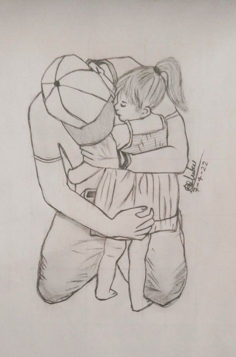 Dad Daughter Drawing, Drawings For Dad From Daughter, Dad Drawing Ideas, Papa Tag, Brother And Sister Tattoo Ideas, Sister Tattoo Ideas, Dad Drawing, Mom Drawing, Father Art