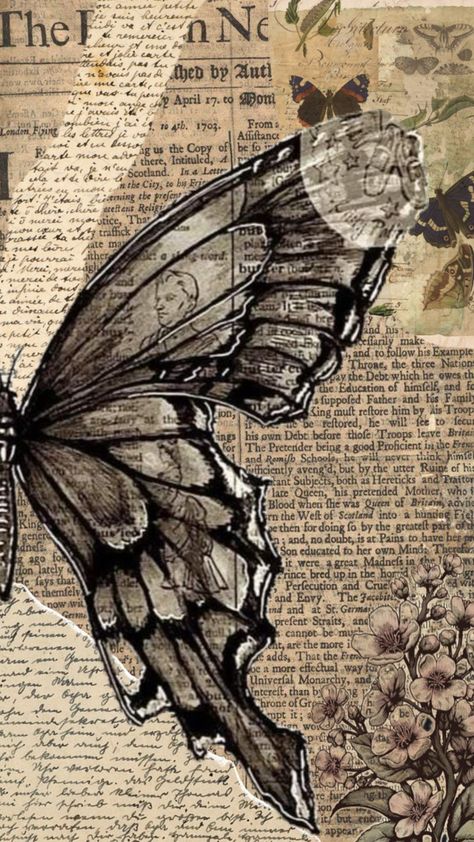 Steampunk Mixed Media Art, Printable Wall Collage, Steampunk Mixed Media, Iphone Wallpaper Classy, Butterfly Wallpaper Backgrounds, Vintage Poster Art, Pretty Wallpapers Backgrounds, Vintage Butterfly, Butterfly Wallpaper