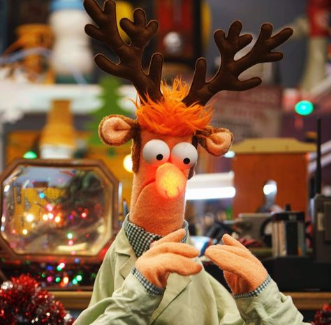 Muppet Beaker, Muppets Funny, Christmas Profile, Christmas Profile Pictures, Merry Chrysler, Lab Assistant, Christmas Meme, Muppets Christmas, Muppet Christmas