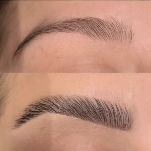 Brow Lamination In Edmonton - Book Your Appointment Eyebrow Lamination And Tint Before And After, Brow Lamination Sparse Brows, Laminated And Tinted Eyebrows, Eye Brown Lamination, Eye Brows Lamination, Brow Lamination On Sparse Brows, Natural Looking Brow Lamination, Eyebrow Lamination Styles, Laminated Brow Look