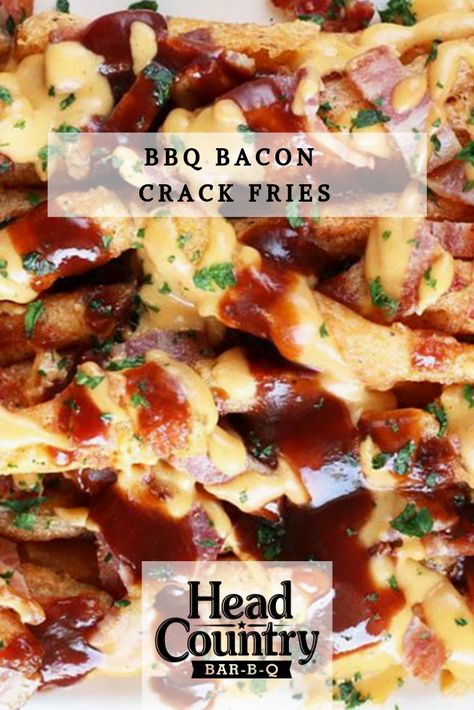 BBQ Bacon Crack Fries is a great recipe for loaded french fries. The BBQ sauce makes them stand out. Try these the next time you host. Fry Toppings, Loaded French Fries, Recipes For Bbq, Oven Bbq Chicken, Bbq Chicken Dip, Oven Chicken Wings, Country Bbq, Dirty Fries, Starting A Food Truck