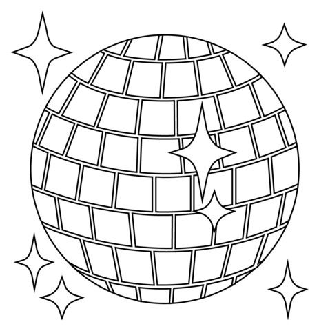 Ball Coloring Pages, Emoji Coloring Pages, Coloring Page Free Printable, Ball Drawing, Emoji Images, Colouring Page, Printable Pictures, Mirror Ball, Printable Crafts