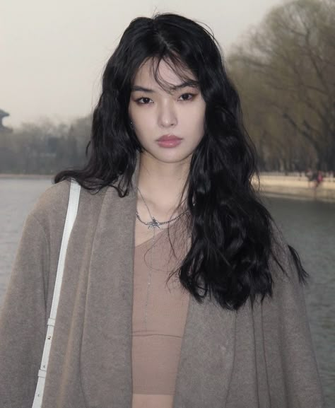 Nana Actress, Asian Character Inspiration, Asian Hair Long, Asian Face Claim Female, Asian Face Claims, Wasian Face Claim, Asian Hair Style, Black Hair Asian, Asian Brown Hair