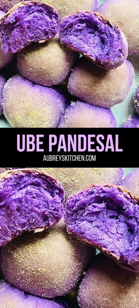 Ube Pandesal without cheese Ube Sweet Bread, Filipino Sweet Potato Recipe, Ube French Toast Recipe, Ube Halaya Recipe Filipino Desserts, Ube Spanish Bread Filipino, Ube Rolls Recipe, Ube Banana Bread, Recipes With Ube Jam, Trader Joe’s Ube Pancake Mix Recipes