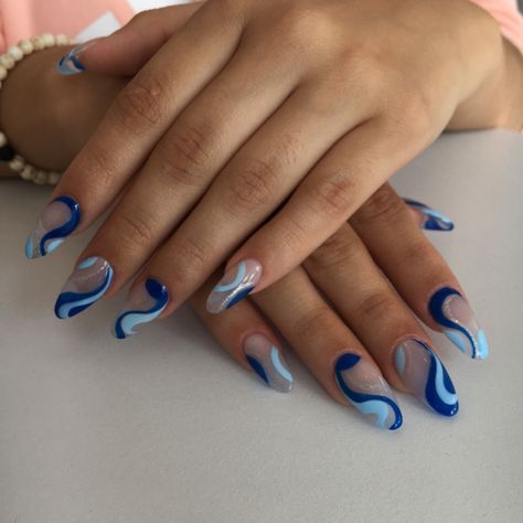 Nails Acrylic Spooky, Witch Nails Acrylic, Nail Designs Y2k, Current Nail Trends 2023, September Nails Designs, Current Nail Trends, Blue Prom Nails, Spooky Nail, Oval Nails Designs