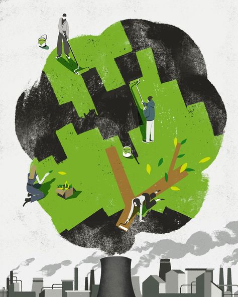 New Yorker Illustration, Climate Crisis, Conceptual Illustration, Different Art Styles, Eco Design, Status Quo, Nature Journal, Creative Industries, Editorial Illustration