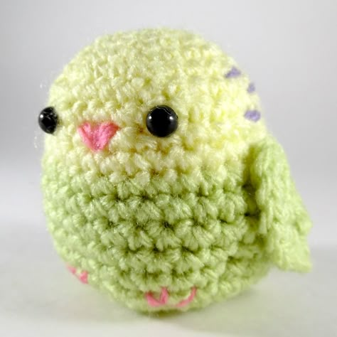 Amigurumi Budgie Free Pattern, Crochet Mini Bird, Budgie Crochet Pattern Free, Small Bird Crochet Pattern Free, Budgie Amigurumi, Cockatiel Amigurumi, Mini Amigurumi Free Pattern, Budgie Crochet, Bird Crochet