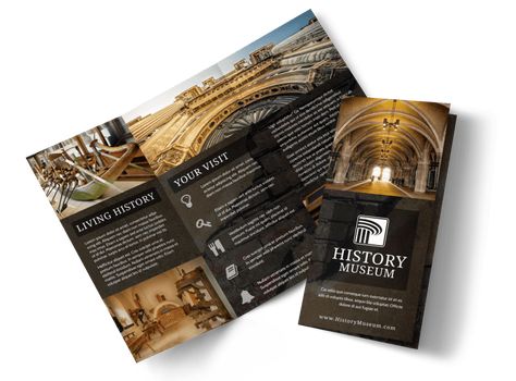 History Brochure, Tourism Brochure Design, Museum Brochure, Tourism Design, Pamphlet Template, Rack Cards Design, Printable Flower Coloring Pages, Presentation Design Layout, Trifold Brochure Design