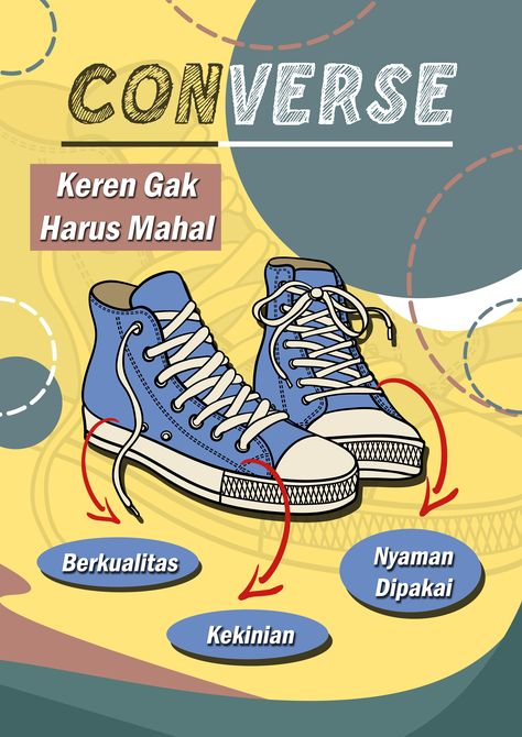 Desain poster sepatu, sepatu converse, jasa desain murah. Hubungi ig @tolongdesainin.id atau hubungi WA : 085641126338 Poster vektor, sepatu vektor, desain poster kartun, desain produk simpel Logo Produk, Simple Poster, Poster Drawing, Art Drawings For Kids, Blue Aesthetic, Art Sketches, Poster Design, Blue, Design