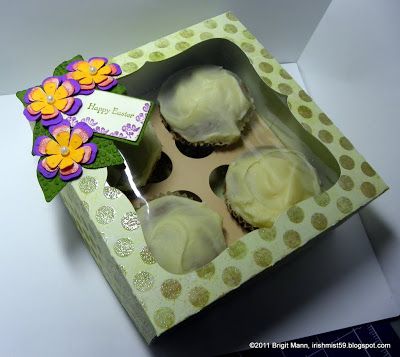 Brigit's Scraps "Where Scraps Become Treasures": Cupcake Box for Four MTC & SVG File Diy Cupcake Boxes, Cupcake Boxes Diy, Diy Cupcake Box, Cricut Boxes, Cupcake Boxes Template, Boxes Template, Cricut Tags, Epiphany Crafts, Bake Sale Packaging