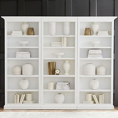 Casa Florentina Josephina 3-Piece Flush Wall Unit Bathroom Cabinets Ideas, Storage Solutions For Small Spaces, Closet Storage Systems, Modular Display, Display Bookcase, Large Bookcase, Office Bookcase, Media Furniture, Rug Runner Kitchen