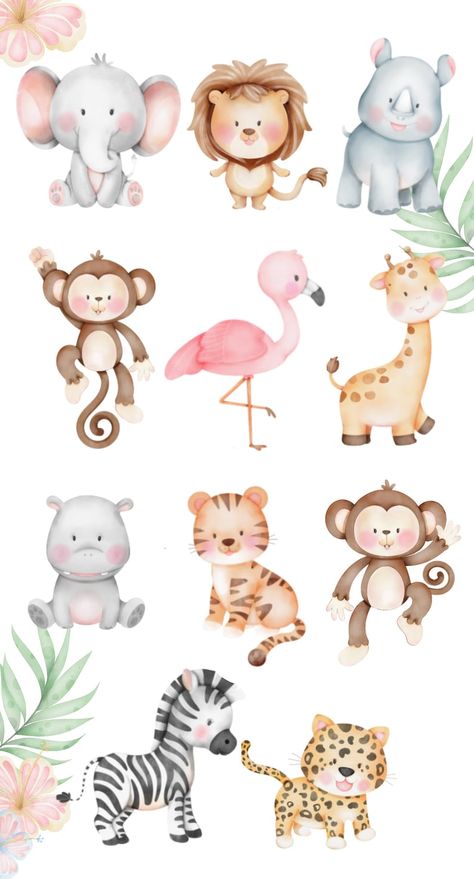 Safari Animals Clipart, Jungle Clipart, Jungle Style, Safari Kids, Creative Clips Clipart, Free Wall Art, Africa Animals, Free Printable Wall Art, Free Art Prints