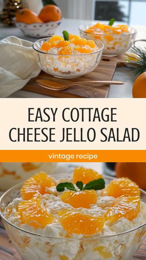 Indulge in a delightful blend of sweet and savory with this classic recipe for cottage cheese jello salad. This creamy and fruity treat is perfect for potlucks, picnics, or simply as a refreshing side dish for any meal. With layers of fluffy whipped cream and colorful jello mixed with the rich texture of cottage cheese, this salad is a nostalgic favorite that never fails to impress.

Ingredients
2 cups 2% low fat cottage cheese
1 large can crushed pineapple, well drained
1 small packet orange je Cottage Cheese With Jello Recipes, Strawberry Fluff Salad Cottage Cheese, Pineapple Cottage Cheese Jello, Cottage Cheese Jello Recipes, Raspberry Cottage Cheese Jello Salad, Orange Cottage Cheese Salad, Orange Jello Cottage Cheese Salad, Cottage Cheese Orange Jello Salad, Lime Jello Salad Recipes Cottage Cheese Crushed Pineapple