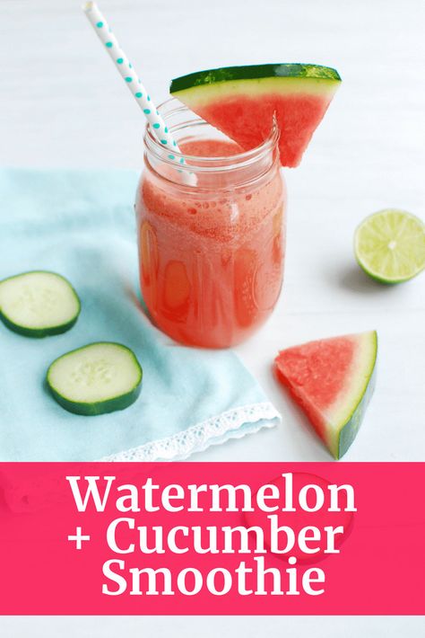 Smoothie Recipes With Cucumber, Watermelon And Cucumber Drink, Smoothie Recipes Cucumber, Cucumber Watermelon Water, Smoothies With Cucumber, Stomach Soothing Smoothies, Cucumber Smoothie Recipes, Cucumber Watermelon, Watermelon Smoothie Recipes