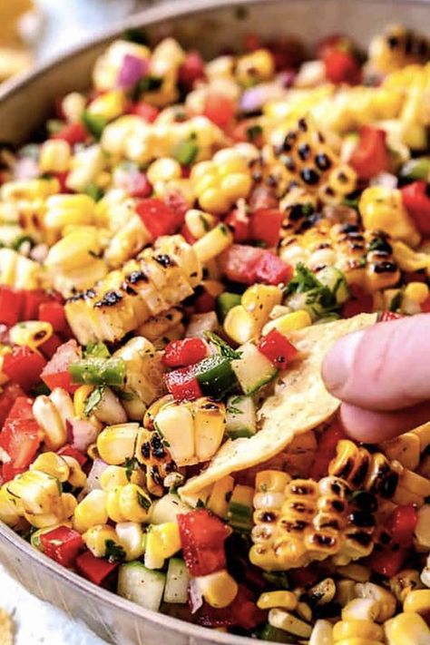 22 of the Best Fourth of July Side Dishes #purewow #holiday #summer #fourth of july #recipe #cooking #food Fourth Of July Side Dishes, 4th Of July Side Dishes, Sweet Corn Salsa, Diet Salad, 4th July Food, Corn Salsa Recipe, Carlsbad Cravings, Crunchy Salad, Side Dishes For Bbq