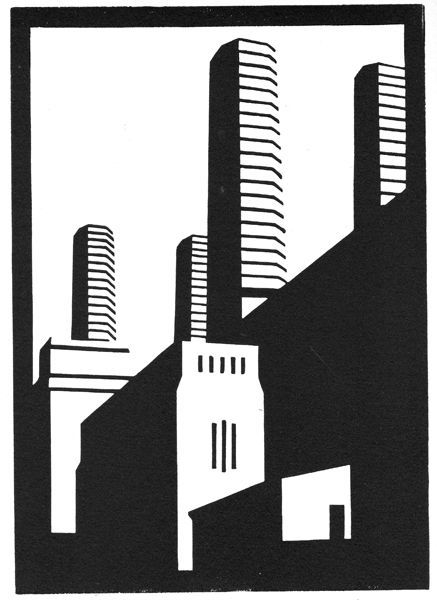 Paul Catherall Art, Building Linocut, Architecture Linocut, Architecture Illustration Graphics, Paul Catherall, Architectural Landmarks, Architecture Prints, Lino Art, Lino Cut