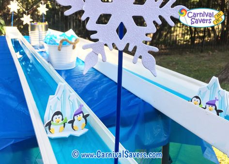 Penguin Race Winter Carnival Game Idea Carnival Activities For Kids, Winter Carnival Games, Winter Party Games, Carnival Activities, Carnival Booths, Carnival Games For Kids, Christmas Fair Ideas, Festival Games, Winter Carnival