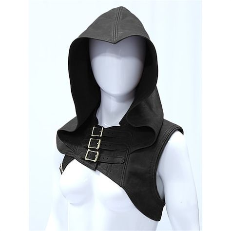 Masquerade Men, Hood Shawl, Leather Hoodie, Hooded Cape, Medieval Costume, Neue Outfits, Viking Warrior, Vintage Punk, Medieval Fashion