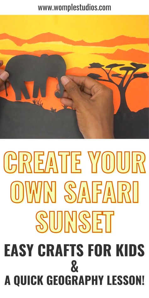 Elementary African Art Projects, African Art For Preschoolers, Safari Crafts Preschool Art Projects, Africa For Preschoolers, Savanna Animals Preschool, Shadow Tracing Art, African Safari Activities For Preschool, Safari Activities For Kindergarten, Savanna Animals Crafts