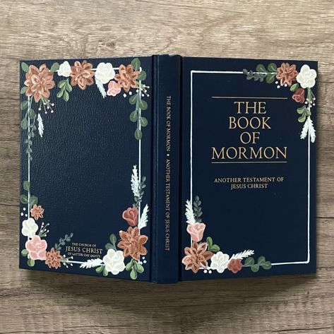 Painted Book of Mormons by Elisabeth (@lizardhillart) • Instagram photos and videos Lds Crafts, Book Of Mormon Scriptures, Scripture Painting, Girls Camp Crafts, Original Flowers, Mormon Art, Relief Society Activities, Book Cover Diy, Lds Art