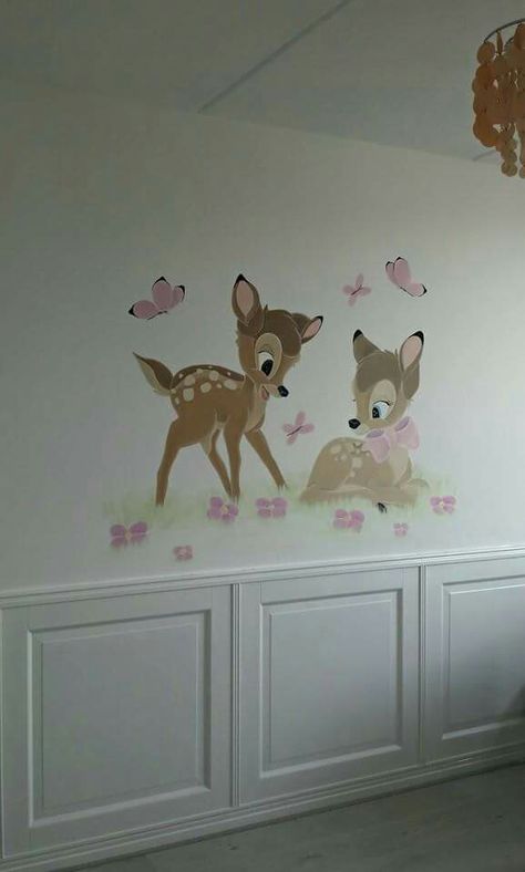 Bambi 2 Bambi Nursery Theme, Bambi Bedroom, Cute Baby Rooms, Bambi Aesthetic, Bambi Nursery, Disney Baby Rooms, Character Details, Bambi Disney, Baby Room Themes