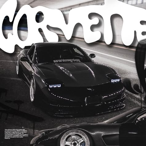 Corvette C6 Z06 Wallpaper, C5 Corvette Wallpaper, Corvette Poster, Jdm Poster, Car Black And White, Corvette C6 Z06, Black And White Car, Black Corvette, C5 Corvette