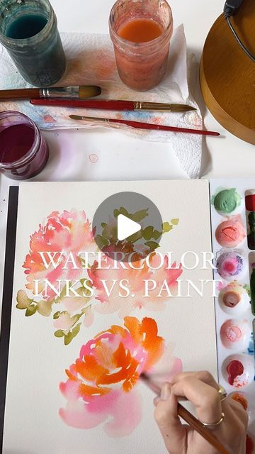 Jenna Rainey on Instagram Jenna Rainey Watercolor, Jenna Rainey, Art Demonstrations, Loose Watercolor Flowers, Burning Questions, Loose Watercolor, Watercolor Flower Art, Watercolor Ink, January 7