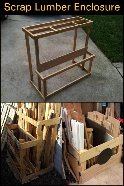 Spare Wood Storage, Timber Storage Ideas, Workshop Wood Storage, Scrap Wood Storage, Diy Workshop Storage, Garage Scrap Wood Storage, Lumber Storage Ideas, Scrap Wood Storage Ideas, Wood Storage Made From Pallets