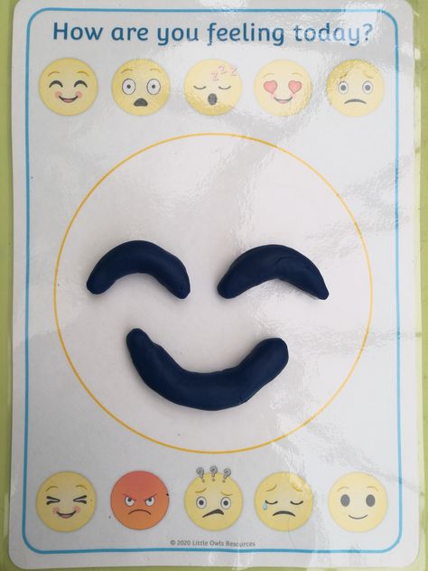 Feelings Activity For Preschool, Feelings Playdough Mats Free, Feeling Activity For Preschool, Playdoh Emotions Mat Free, Feelings Activities For Kindergarten, Emotion Playdough Mats, How Do You Feel Today, Feelings Preschool Activities, Childcare Activities Toddlers