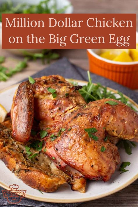 Best Big Green Egg Recipes, Green Egg Smoker Recipes, Kamado Recipes, Bge Recipes, Big Green Egg Smoker, Egg Smoker, Chicken Big, Green Egg Bbq, Million Dollar Chicken