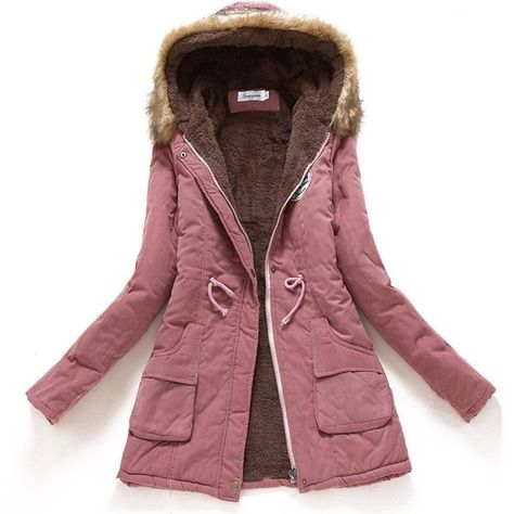 Amazon.com: ARCITON Women Hooded Warm Winter Coats Faux Fur Lined... ($30) ❤ liked on Polyvore featuring outerwear and coats Preppy Style Winter, Preppy Mode, Military Style Coats, Casual Outwear, Parka Women, Military Coat, Long Parka, Winter Parka, Fashion Shirts