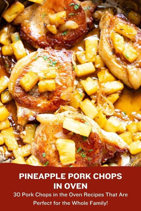 Elevate your dinner game with this juicy pineapple pork chops recipe. Taste a sweet and savory combination that will leave your taste buds wanting more. Save this pin to add a tropical twist to your weeknight menu. Dinner Ideas With Pork Chops Easy Recipes, Pork Roast With Pineapple, Pork And Pineapple Recipes, Mexican Pork Chops, Pork Chops In The Oven, Hawaiian Pork Chops, Pork Sirloin Chops, Cheesy Pork Chops, Pineapple Pork Chops