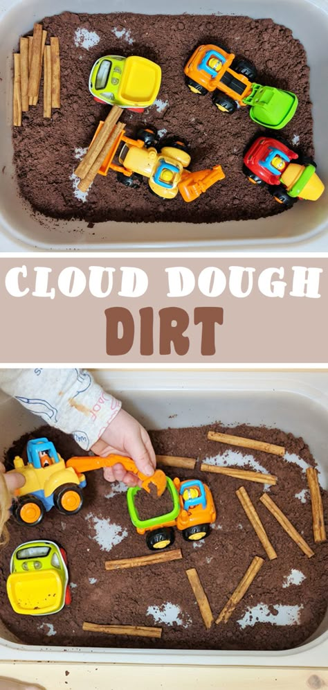 Chocolate Dirt, Kids Sensory Activities, Sensory Activities For Preschoolers, Toddler Sensory Bins, Cloud Dough, Sensory Activities Toddlers, Toddler Sensory, Playdough Recipe, Sensory Boxes