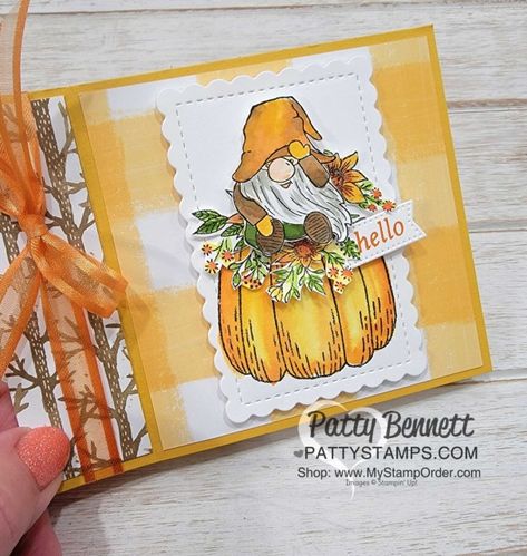 Kindness Gnomes Stampin Up Cards, Kindest Gnomes Stampin Up Cards Fall, Stampinup Friendly Gnomes, Stampinup Kindest Gnomes, Kindest Gnomes Stampin Up Cards, Su Kindest Gnomes Cards, Stampin Up Kindest Gnomes, Gnome Thanksgiving Cards, Stampin Up Hello Harvest