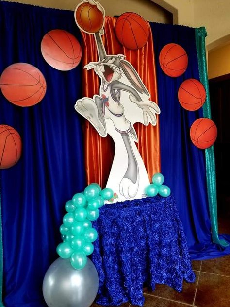 Bunny Backdrop, Space Jam Theme, Bunny Birthday, Space Jam, Bugs Bunny, Above And Beyond, Balloon Decorations, Arkansas, Bugs