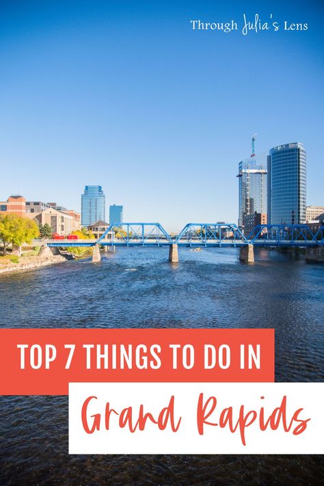 I spent a weekend in Grand Rapids, Michigan last fall and had a great time! I think you can see most of what the city has to offer in just a weekend because there aren't a ton of tourist attractions, so these are the top 7 things you can do in one weekend in Grand Rapids! Michigan Road Trip, Midwest Travel, Historic Houses, Grand Rapids Michigan, Grand Rapids Mi, North America Travel, Beautiful Lakes, Usa Travel, Free Travel