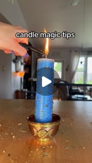 Megan | witch tips on Instagram: "candle magic for beginners. how to craft a candle magic spell, candle color correspondences, witchy tips, and book recommendations. #witchcraft #spellwork #witchtok #candlemagic #beginnerwitch #babywitch #witchhouse #bookrecommendations" How To Anoint A Candle, Hoodoo Candle Magic, Candle Spells For Beginners, Diy Spell Candles, Orange Candle Magic, Blue Candle Magic, Dressing A Candle, Color Correspondences, Magic For Beginners