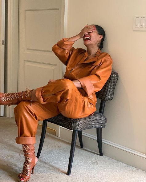 4 Fall Shoe Trends Women Over 40 Have Been Spotted Wearing on Repeat Tracie Ellis Ross Style, Tracee Ellis Ross Style, Fall Shoe Trends, Tracee Ellis Ross Fashion, 48th Birthday, Balenciaga Boots, Ellis Ross, Fall Shoe, Flight Suit