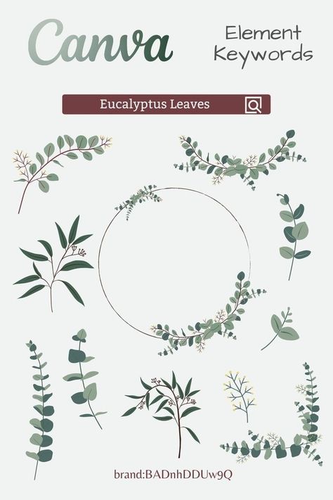 Elements In Canva, Font Canva Lettering, Best Sans Serif Fonts, Eucalyptus Plant, Instagram Branding Design, Elegant Wedding Stationery, Keyword Elements Canva, Canvas Learning, Canva Element