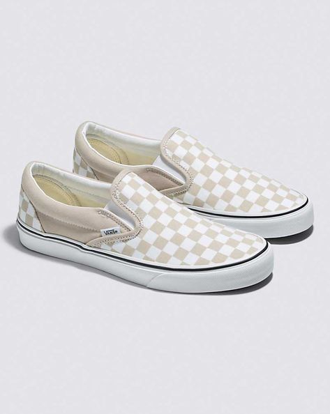 Classic Slip-On Checkerboard Shoe Brown Vans, Teacher Shoes, Checkered Shoes, Platform Vans, Country Shoes, Vans Women, Checkered Vans, Timeless Shoes, Jane Clothing