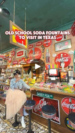 263K views · 6.1K reactions | Must Visit Vintage Soda Fountains in TX 🥤

Texas is filled with quirky shops and restaurants all throughout, but one thing is for sure… we love antiques! It’s always so fun finding an old school soda shop and grabbing a tasty treat. 

You can visit:
🦊 @sassy_fox_boutique in @discoversanangelo 
🗝️ @grueneantiqueco in @playinnewbraunfels 
🍦 @budasodafountain in @visitbudatx 
💊 @thedocsdrugstore in @visitbrownwood 

Comment “Link” and I’ll send my list of the best family friendly vacation spots in Texas 🗺️

#texastravel #texastravelblogger #txhillcountry #texasantiques #vintagesodafountain #texasunique #texasvintage #texasgetaway | My Curly Adventures Vacation Spots In Texas, Texas Vacation Spots, Texas Getaways, Soda Shop, Vintage Soda, Soda Fountain, Texas Travel, Treat You, Round Top