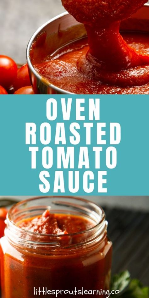 Roasting Tomatoes In Oven For Canning, Oven Roasted Tomato Sauce For Canning, Slow Roasted Tomato Sauce, Oven Roasted Tomato Sauce, Tomatoes In Containers, Canned Spaghetti Sauce, Oven Roasted Tomatoes, Slow Roasted Tomatoes, Fresh Tomato Recipes