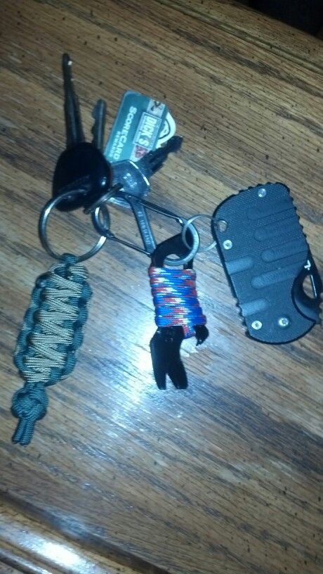 Key chain. Simple pcord key fob. Gerber shard. Boker subcom. Key Fob, Paracord, Personalized Items, Chain