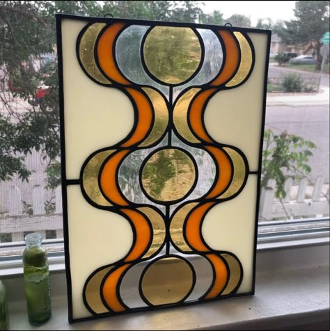 Modern Stained Glass Panels Abstract, Classic Stained Glass Windows, Geometric Stained Glass Panels, Stained Glass Mid Century Modern, 70s Stained Glass Window, Mid Century Modern Stained Glass Window, Boho Stained Glass Window, Retro Stained Glass Patterns, Whimsical Stained Glass Art