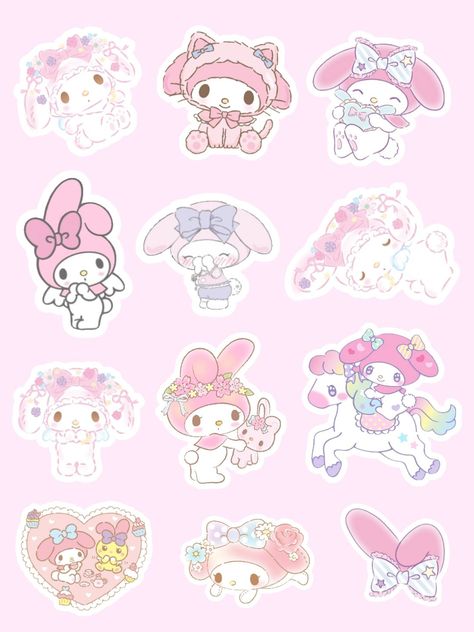 my melody stickers to print decostickers Cute Stickers My Melody, My Melody And Kuromi Printable, Stickers Sanrio Printable, Sanrio Stickers My Melody, My Melody Stickers Printable, Sanrio Stickers Png, My Melody Printables, Pink Printable Stickers, Sanrio Stickers Printable