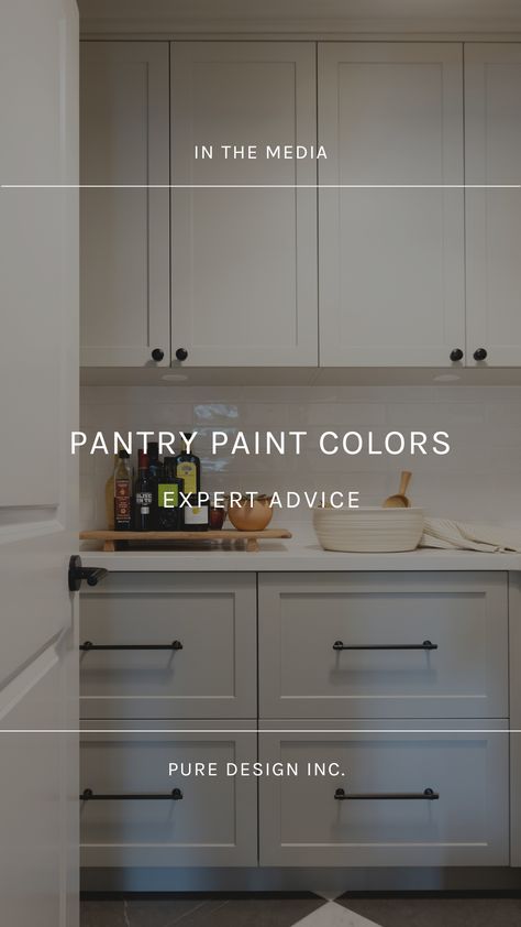 We shared our top tips for Pantry Paint Colors with Homes and Gardens! Pantry Cabinet Paint Colors, Pantry Paint Color Ideas, Kitchen Pantry Paint Colors, Paint Colors For Pantry, Best Pantry Colors, Pantry Colors Ideas, Pantry Colour Schemes, Painted Pantries, Pantry Paint Colors Open Shelving